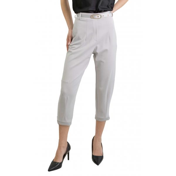 Pantaloni cropped con cintura decorativa Imperial